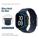 Pulseira Jincor Nova para Apple Watch H Ultra En Mer Série 10 9 8 7 Pulseira 49mm 46mm 45mm 44mm Pulseira Azul Noturna