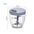 Picador de alho manual de 500/900 ml, aço inoxidável, cortador de alimentos multiuso, ferramenta de cozinha ergonômica e resistente