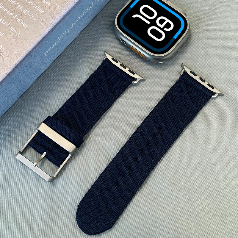 Pulseira Jincor Nova para Apple Watch H Ultra En Mer Série 10 9 8 7 Pulseira 49mm 46mm 45mm 44mm Pulseira Azul Noturna