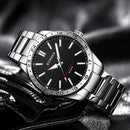 Relógios masculinos ultrafinos da moda CURREN, relógios simples de quartzo em aço inoxidável para negócios, relógio casual para homens